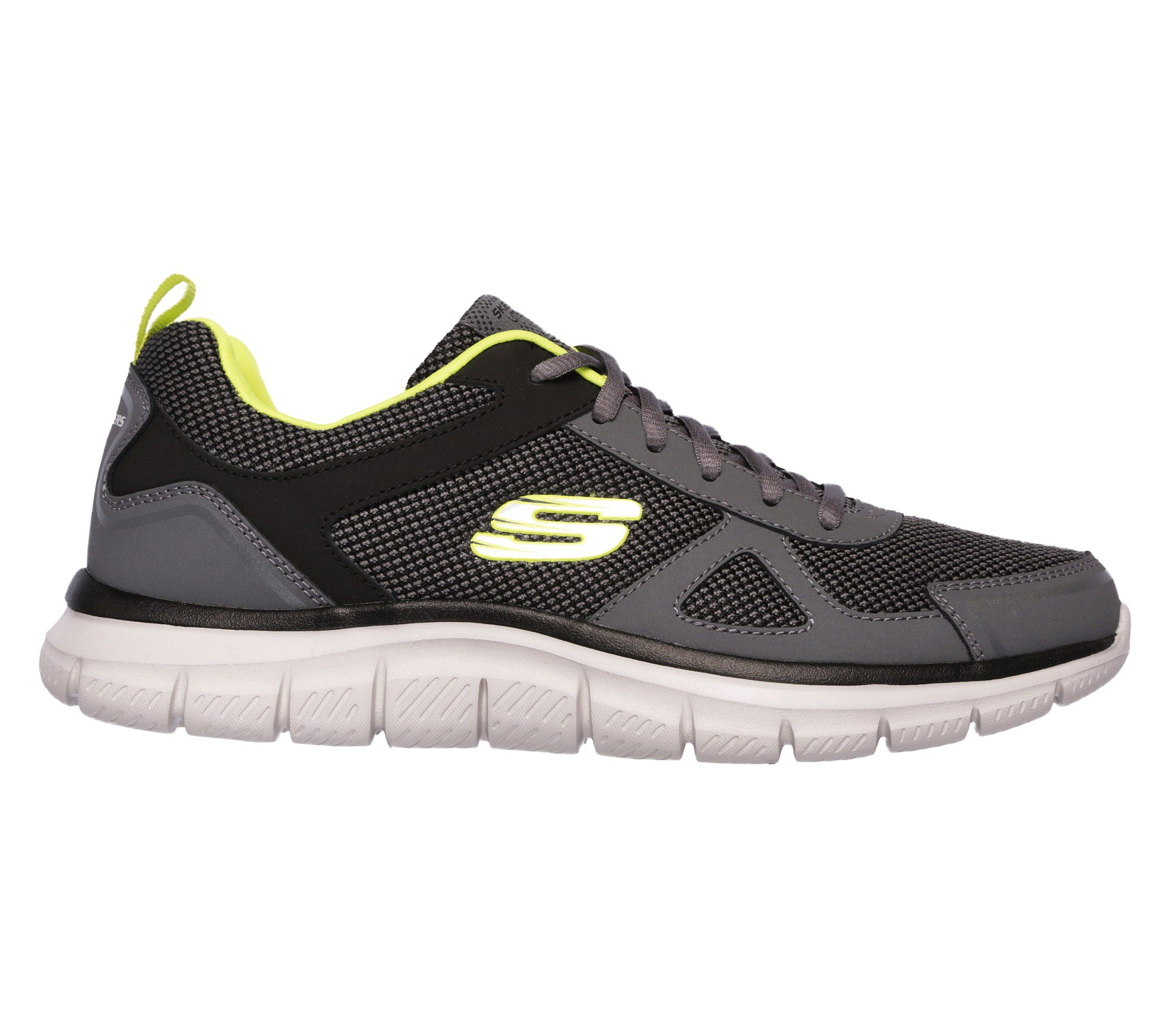 Skechers Track – Bucolo – Houtskool / Limoen (52630-CCLM)