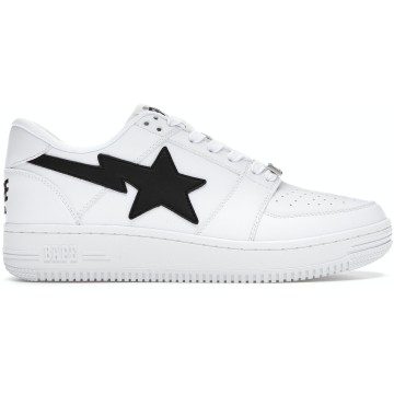 A Bathing Ape Bape Sta Low M1 White Black (1G20191010)