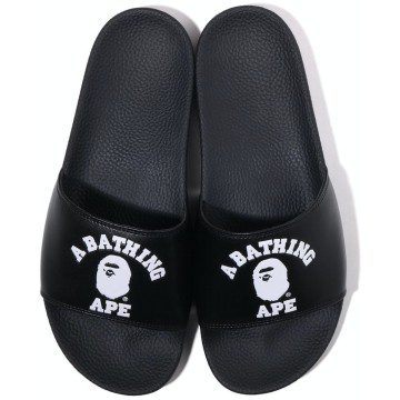 A Bathing Ape College Slide Sandal Online Exclusive Black (2022) (1I25-191-001)