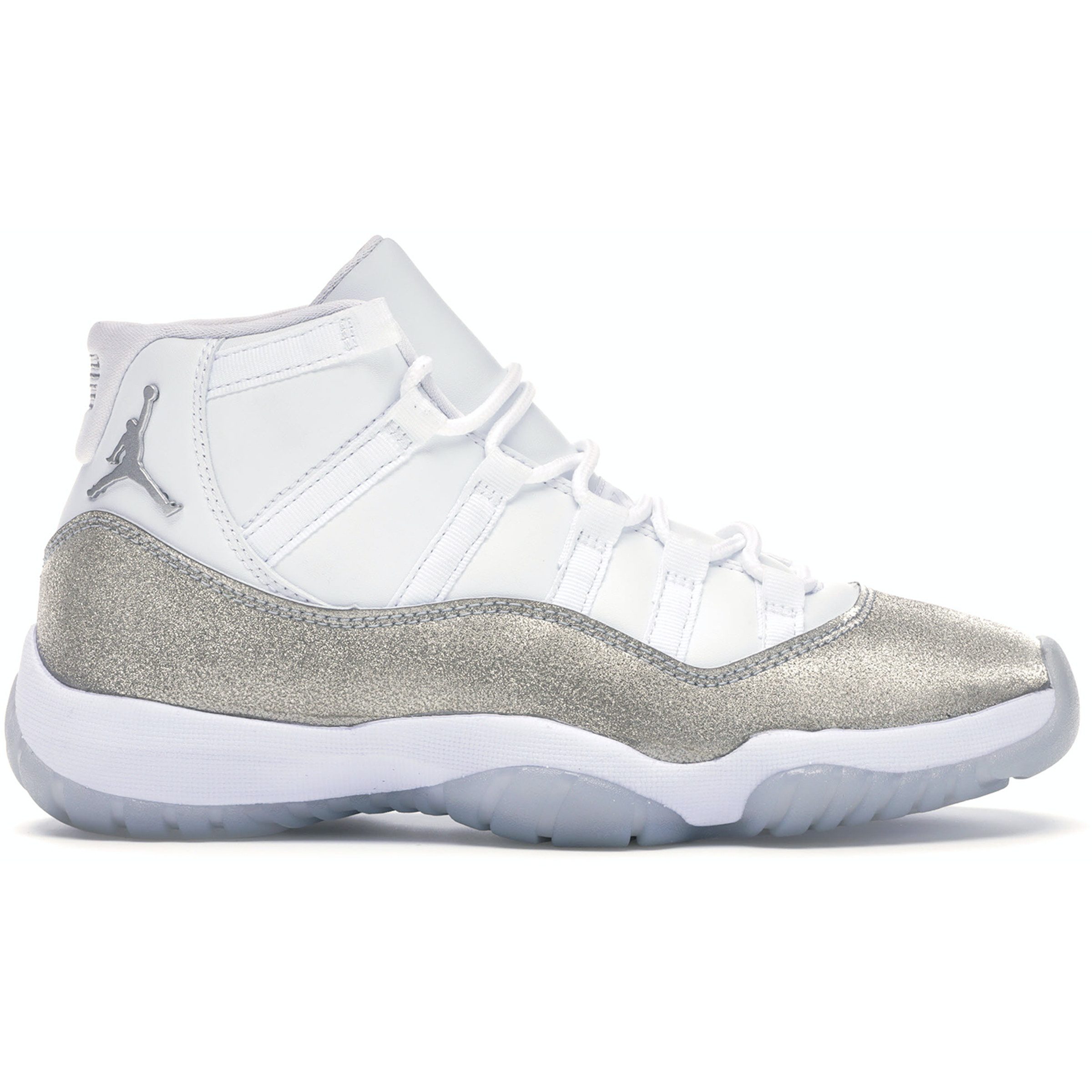 jordan white metallic silver