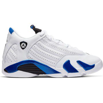 Jordan 14 Retro White Hyper Royal (GS) (487524-104)