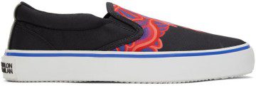 Marcelo Burlon County of Milan Black Wings Low-Top Sneakers (CMIA079S22FAB0021032)