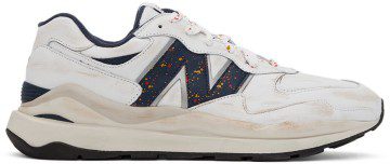 New Balance White & Blue 57/40 Sneakers (M5740FD1)