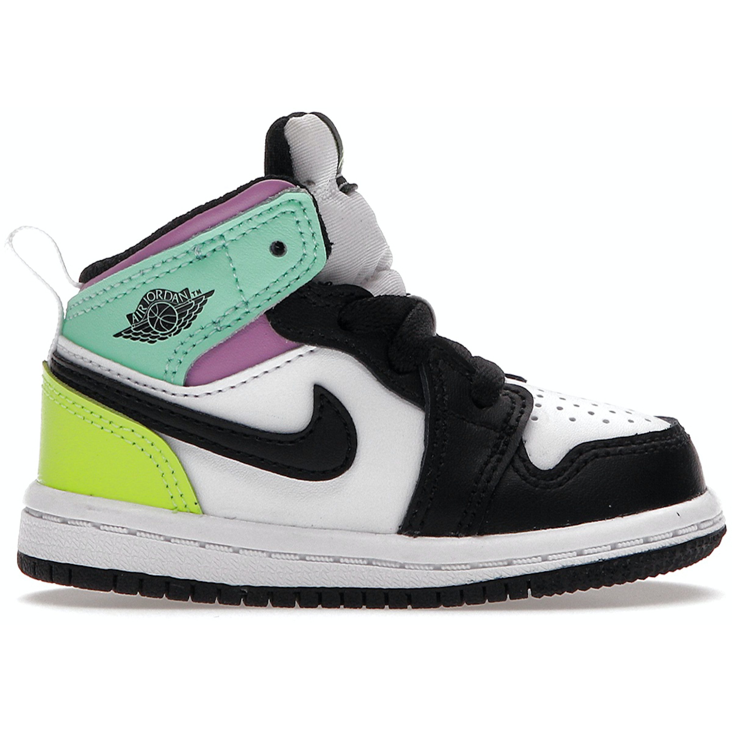 Jordan 1 Mid Pastel Black Toe (TD) (640735-175)