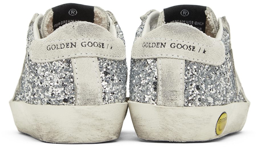 Golden Goose Baby Silver Glitter Super-Star Classic Sneakers (GJF00101.F000416.70136)