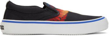 Marcelo Burlon County of Milan Black Icon Wings Low-Top Sneakers (CMIA079S22FAB0011025)