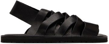 Junya Watanabe Black Leather Sandals (WI-K104-1)