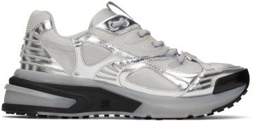 Givenchy Grey & Silver GIV 1 TR Sneakers (BH005TH16M)