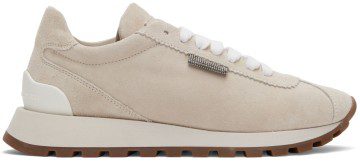 Brunello Cucinelli Grey Suede Sneakers (MZSFG2110P)