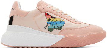 Stella McCartney Pink Fantasia Mickey Loop Sneakers (810067E00035)