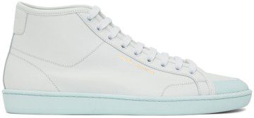 Saint Laurent White & Pink Court Classic SL/39 Sneakers (652773AAAIG)