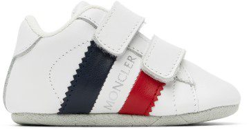 Moncler Enfant Baby White Stripe Sneakers (H19514M7000001AD1)