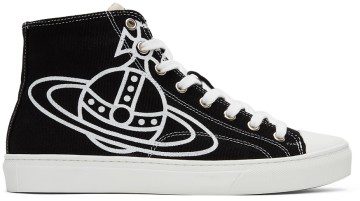 Vivienne Westwood Black Plimsoll High Sneakers (75010001M-W0004-)