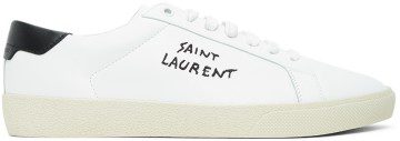 Saint Laurent White & Black Court Classic Sneaker (61068508G10)