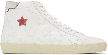 Saint Laurent White Star Court Classic Sneakers (672909 00ND0)