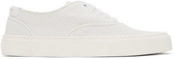 Saint Laurent White Venice Low-Top Sneakers (584766 1JZ80)