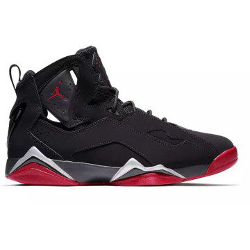 Jordan True Flight Black/Gym Red-Metallic Silver (342964-001)