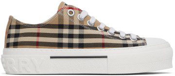 Burberry Beige Canvas Vintage Check Sneakers (8050506)