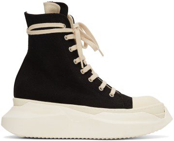 Rick Owens Drkshdw Black Abstract High Sneakers (DU01B7840 DM)