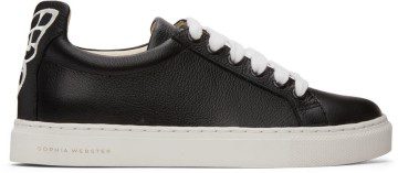 Sophia Webster Black & White Butterfly Low Sneakers (SSS22138)