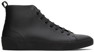 Hugo Black Leather Zero Sneakers (50459320)