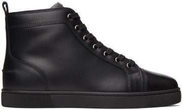 Christian Louboutin Black Louis Flat High-Top Sneakers (3091177)