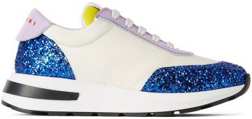 Marni Kids White Glittered Sneakers (67880)