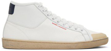 Saint Laurent Off-White Classic Canvas Sneakers (676280 12ND0)
