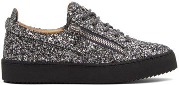 Giuseppe Zanotti Silver Glitter May London Sneaker (RU00007-85956)