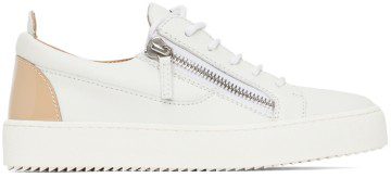 Giuseppe Zanotti White & Beige Gail Sneakers (RS10035 89492)