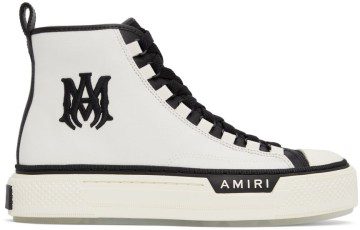 AMIRI White & Black M.A. Court High Sneakers (PS22MFS015-111)