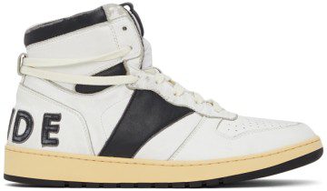 Rhude White & Black Rhecess Hi Sneakers (RHFW21FO24039128)