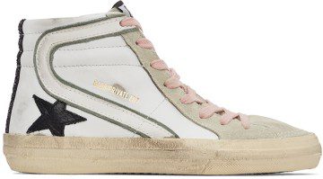 Golden Goose White & Grey Slide Sneakers (GWF00115.F003016.10220)