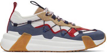 Moncler White & Navy Compassor Sneakers (4M743 – 00 – 02SY8)