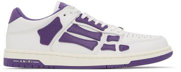 AMIRI White & Purple Skel Top Low Sneakers (PS22MFS003-196)