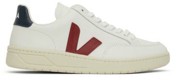 VEJA White & Red V-12 Sneakers (XD0201955)