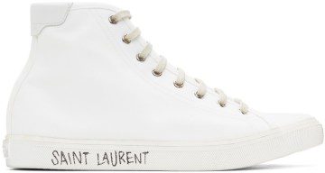 Saint Laurent Black Malibu High Sneakers (606075GUZ20)