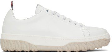 Thom Browne White Court Sneakers (MFD231A-05584)