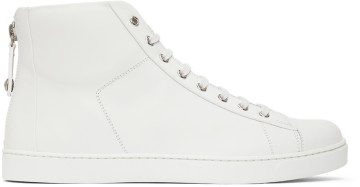 Gianvito Rossi White High Top Sneakers (S28240-M1WHT-CLN)