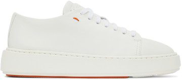 Santoni White Leather Derby Sneakers (WBCD60994BARTESSI90)