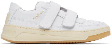 Acne Studios White Velcro Strap Sneakers (AD0256-)
