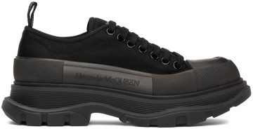 Alexander McQueen Blue Tread Slick Low Sneakers (662672W4Q31)