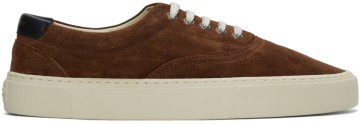 Saint Laurent Brown Suede Venice Sneakers (652830 1NZB0)