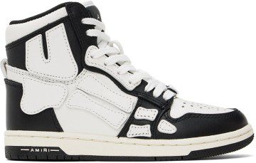AMIRI Kids Black & White Skel-Top Sneakers (PF22KFS002-004)