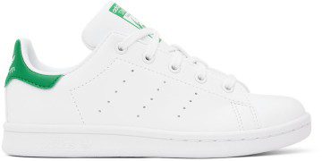 adidas Kids Big Kids White & Green Stan Smith Sneakers (FX7524)