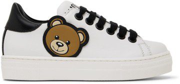Moschino Kids White Teddy Sneakers (71775)