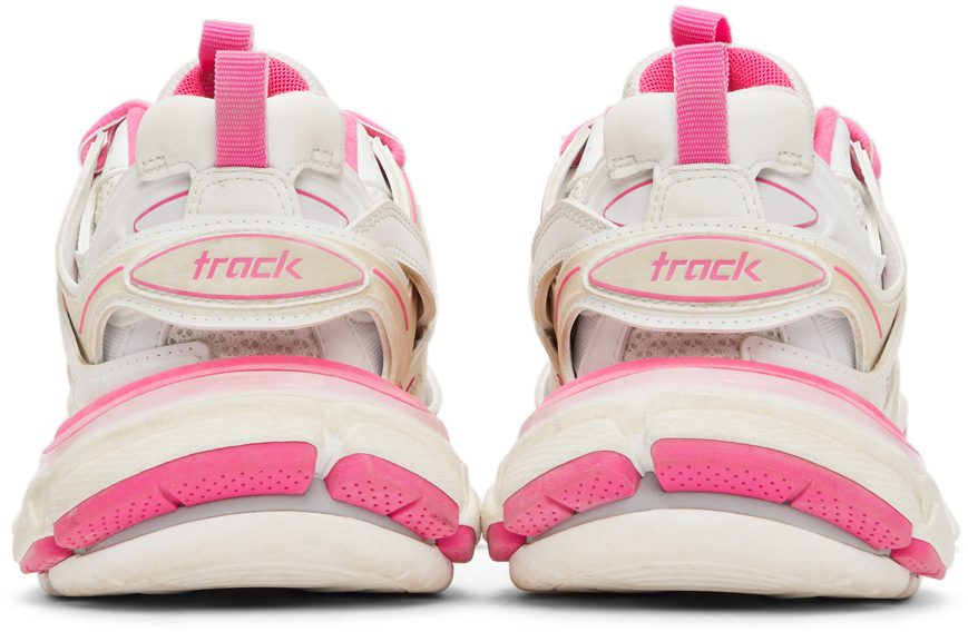 Balenciaga Pink & White Track Sneakers (542436 W1GC3)