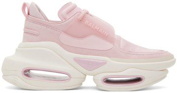 Balmain Pink B-Bold Low-Top Sneakers (YN1VI541LSWT)