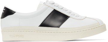 TOM FORD White & Black Bannister Sneakers (J1261T-TAP001)