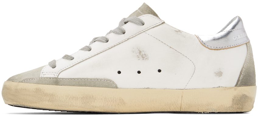 Golden Goose White & Gray Super-Star Classic Sneakers (GWF00102.F002435.81482)